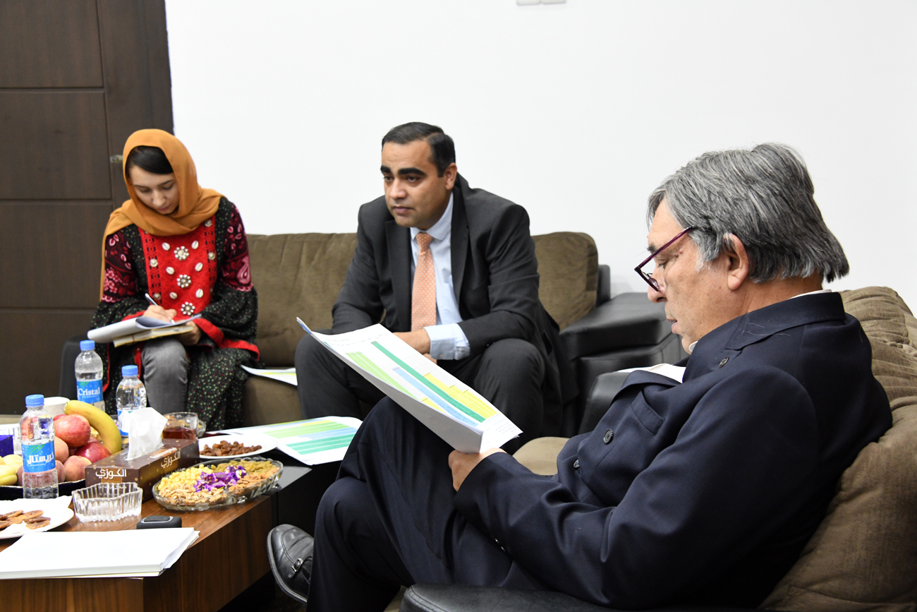 محترم محمود کرزی با سرپرست وزارت فواید عامه دیدار کرد